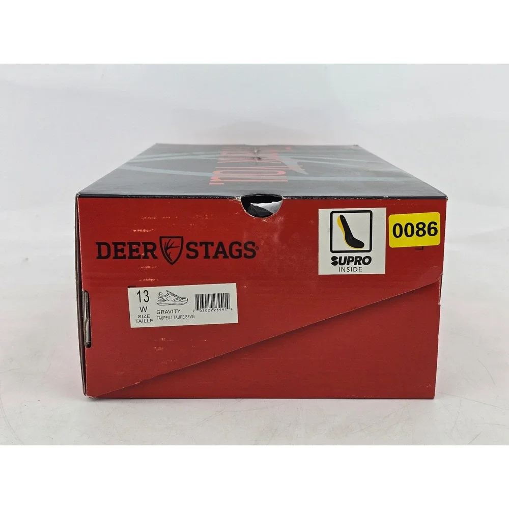 Deer Stags Gravity Sneakers Mens 13 Wide Taupe Comfort Walking Shoes - New